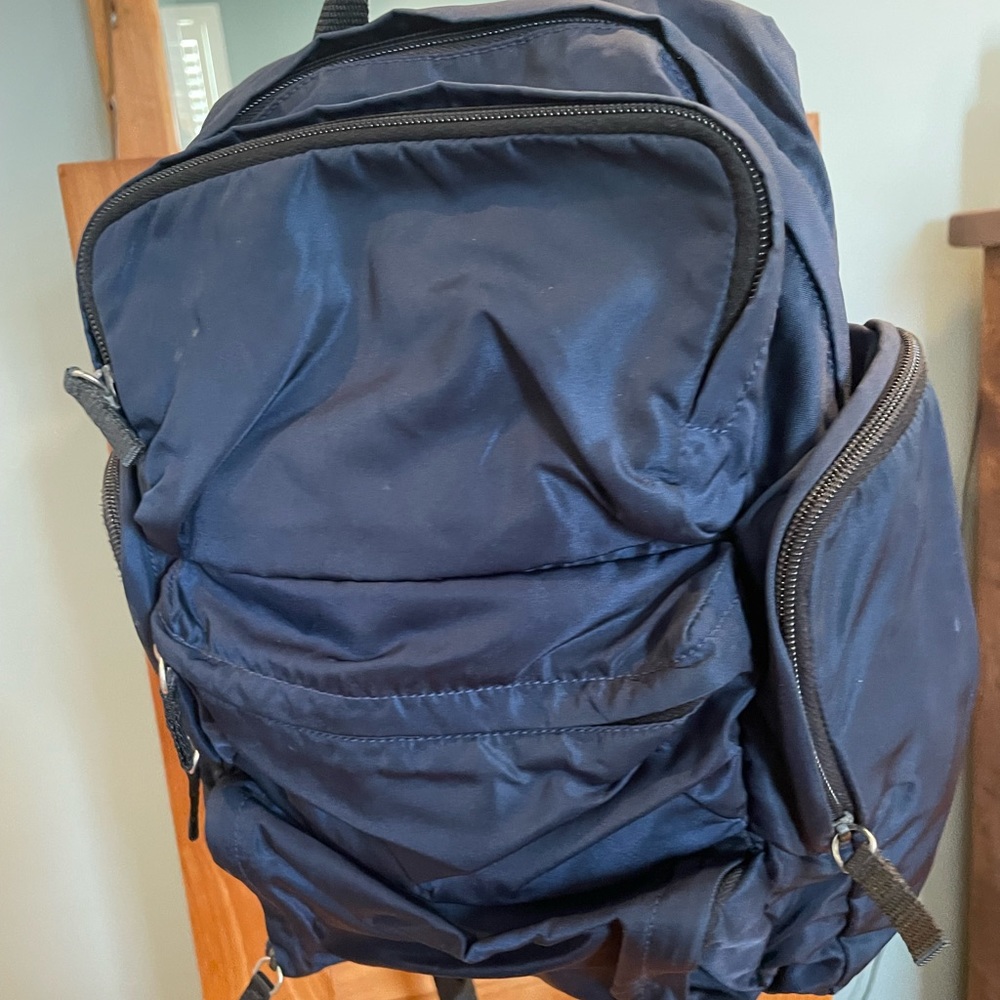 Small, Navy Prada backpack